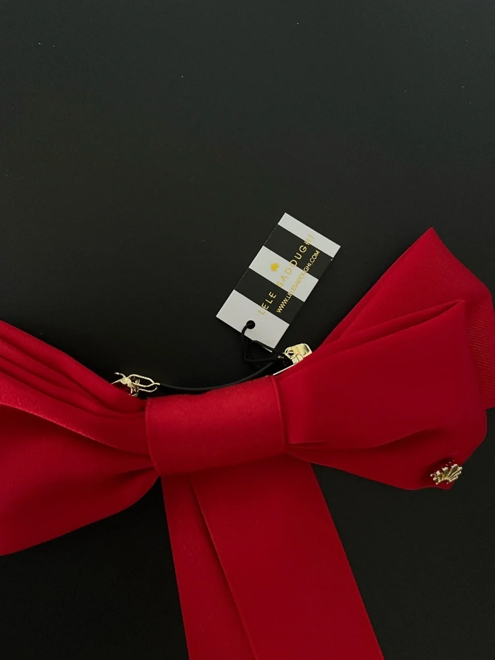 NWT LELE SADOUGHI | Elegant Crimson Jane Bow Barrette in Crimson Red | O/S
